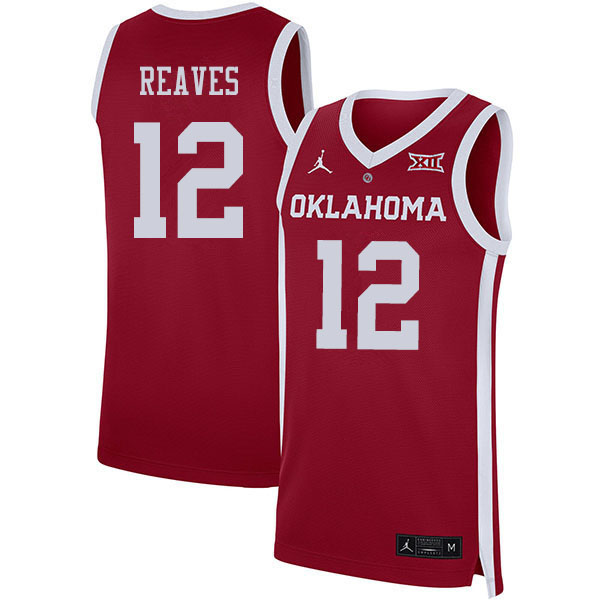 Oklahoma Sooners #12 Austin Reaves College Basketball Jerseys Sale-Crimson